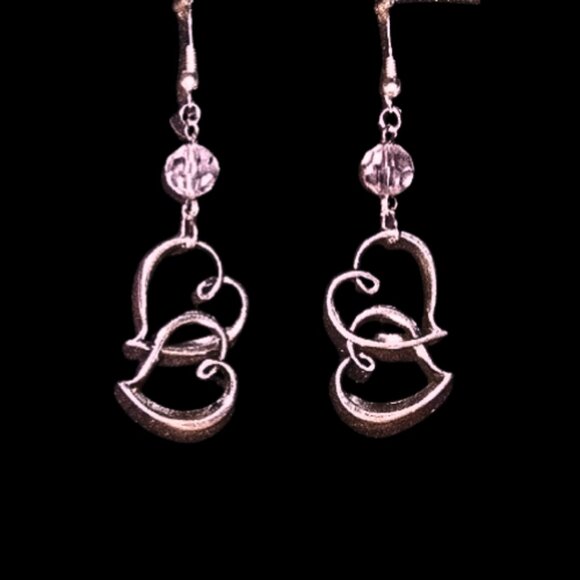 Heart To Heart Crystal Earrings - Picture 1 of 2